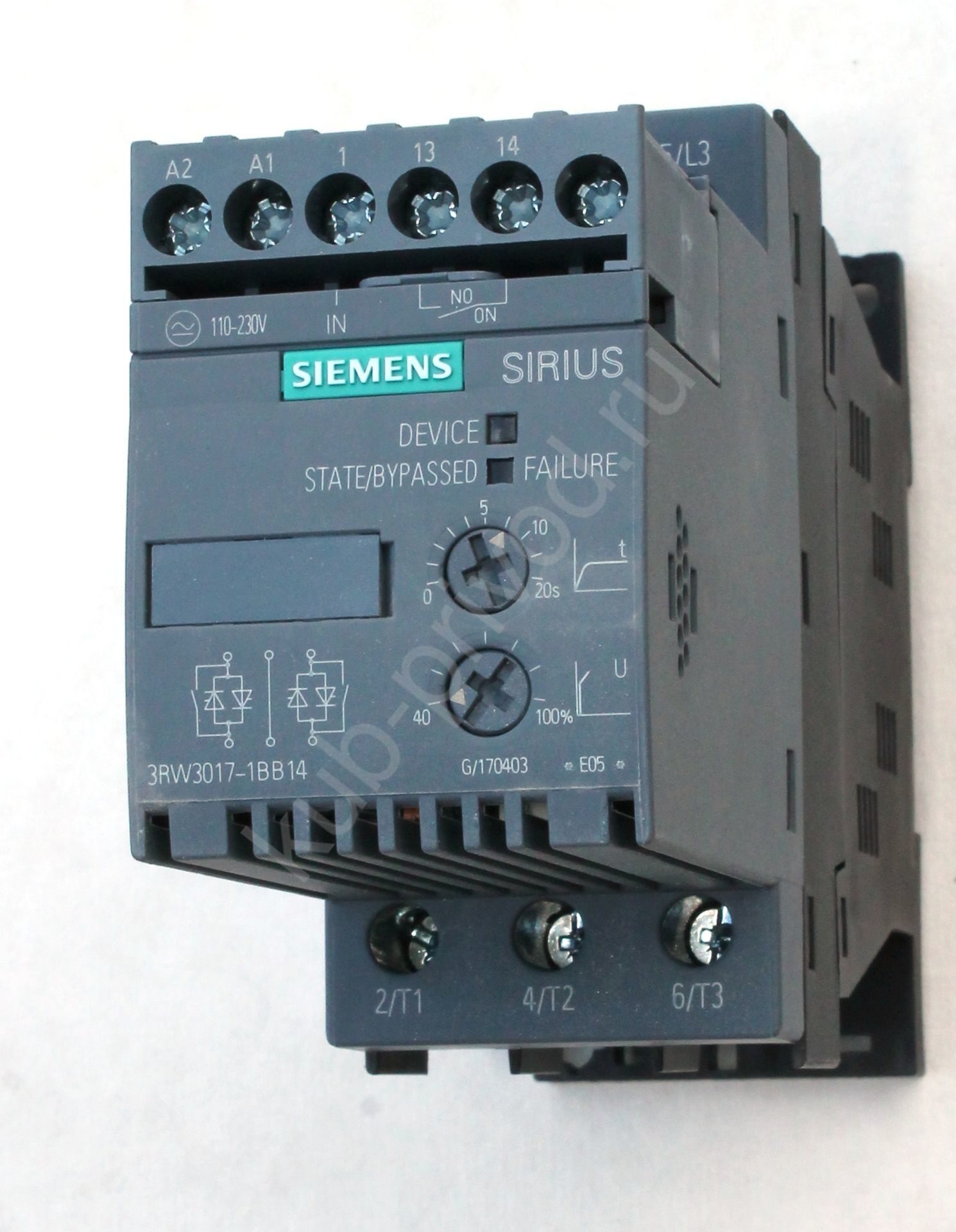 Устройство плавного пуска Siemens (SIRIUS) 3RW3017-1BB14 5.5 кВт, 380 В  купить в Краснодаре по выгодной цене от «Кубаньэлектропривод»