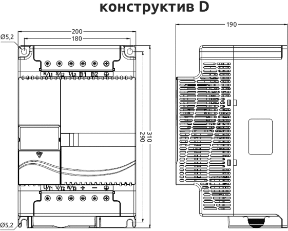 Преобразователь частоты VFD150E43A  (15кВт 380В)